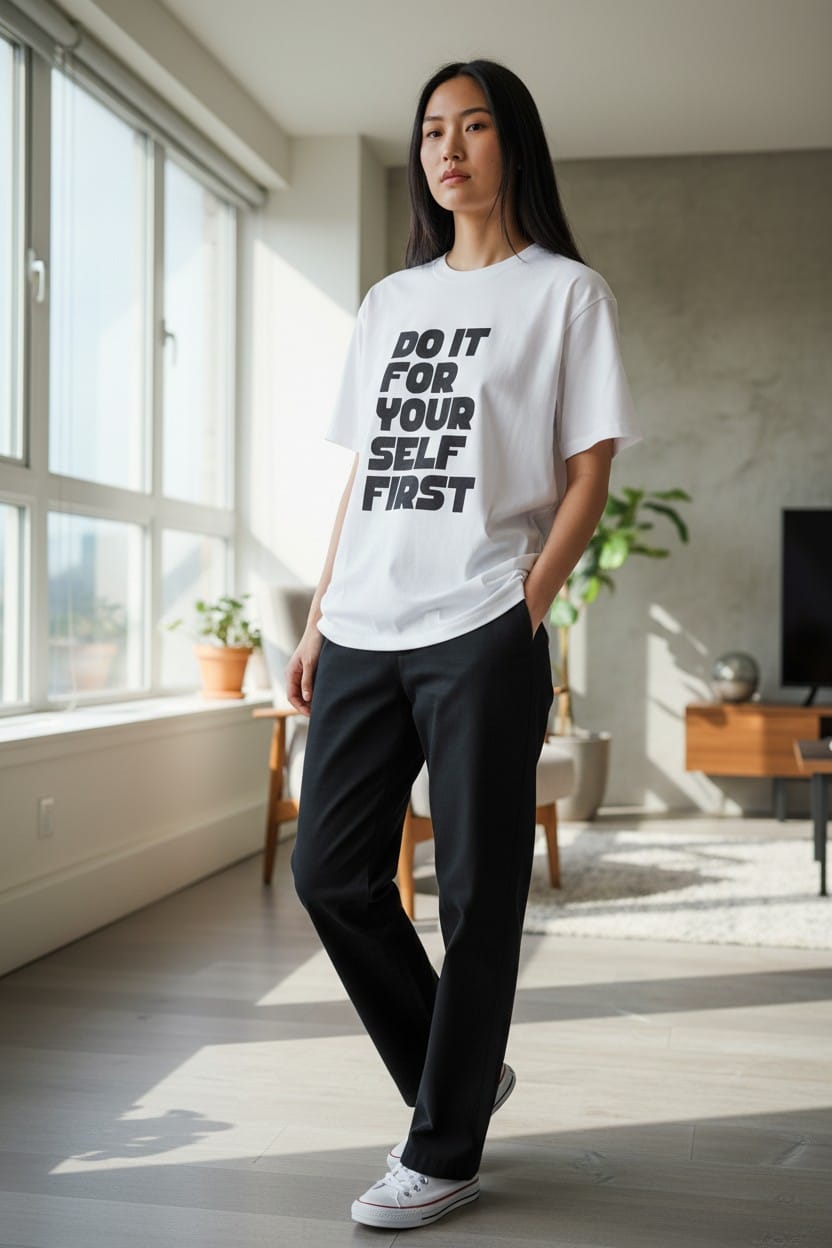 Do It For Yourself First Oversized Tee -Off White