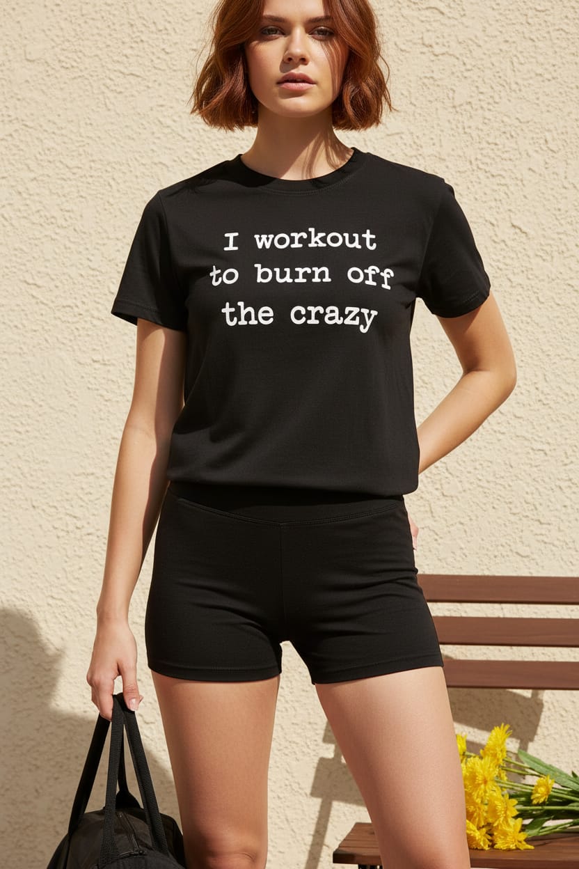 I Worked Out to Burn Off the Crazy Printed Unisex T-shirt