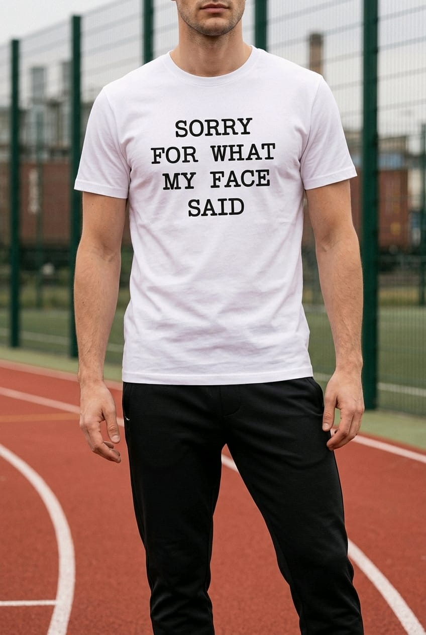 Sorry for What My Face Said Printed Unisex Tshirt