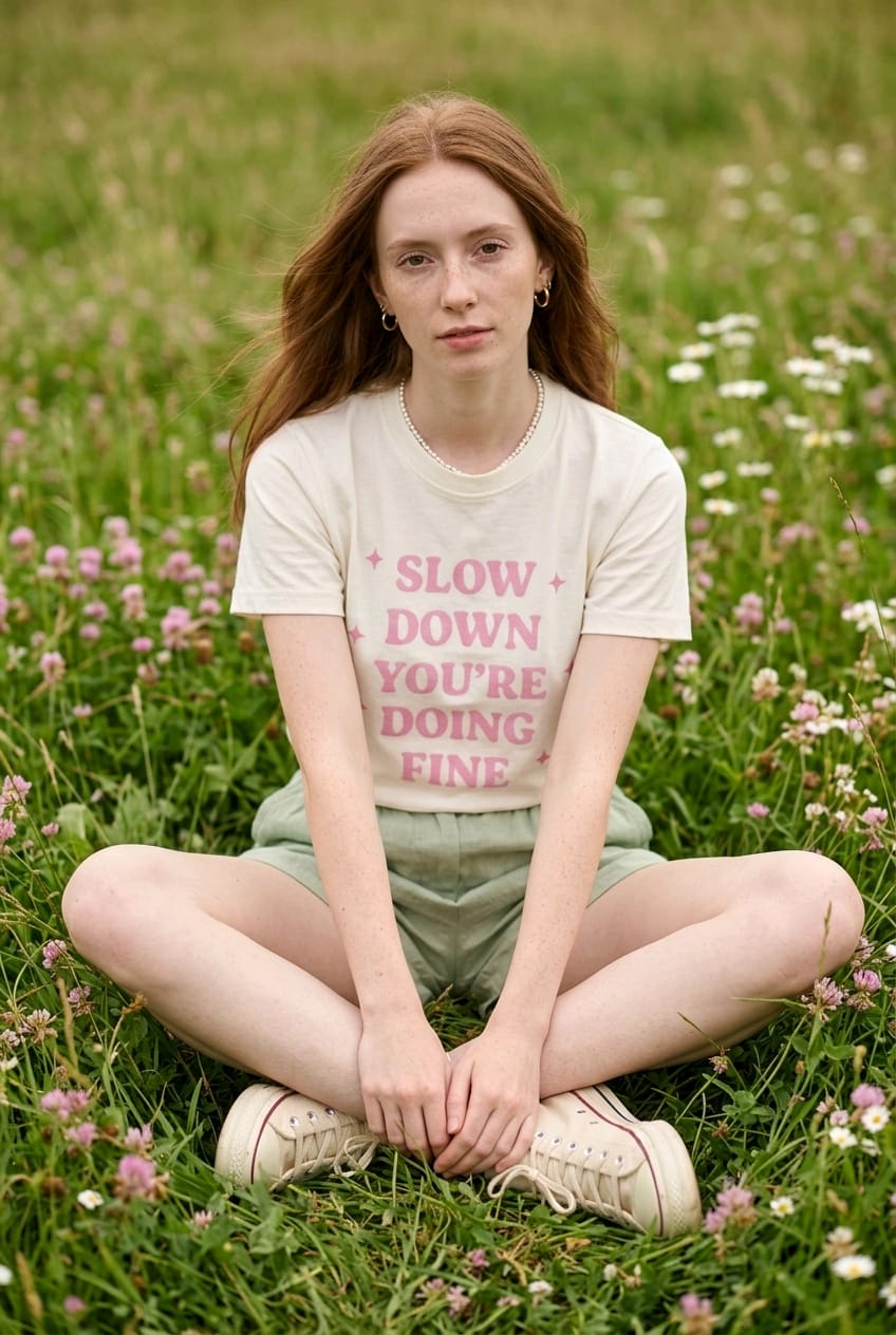 Slow Down You're Doing Fine Printed T-shirt