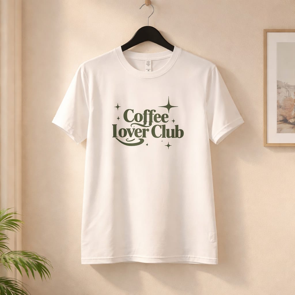 Coffee Lover Club Printed T-shirt