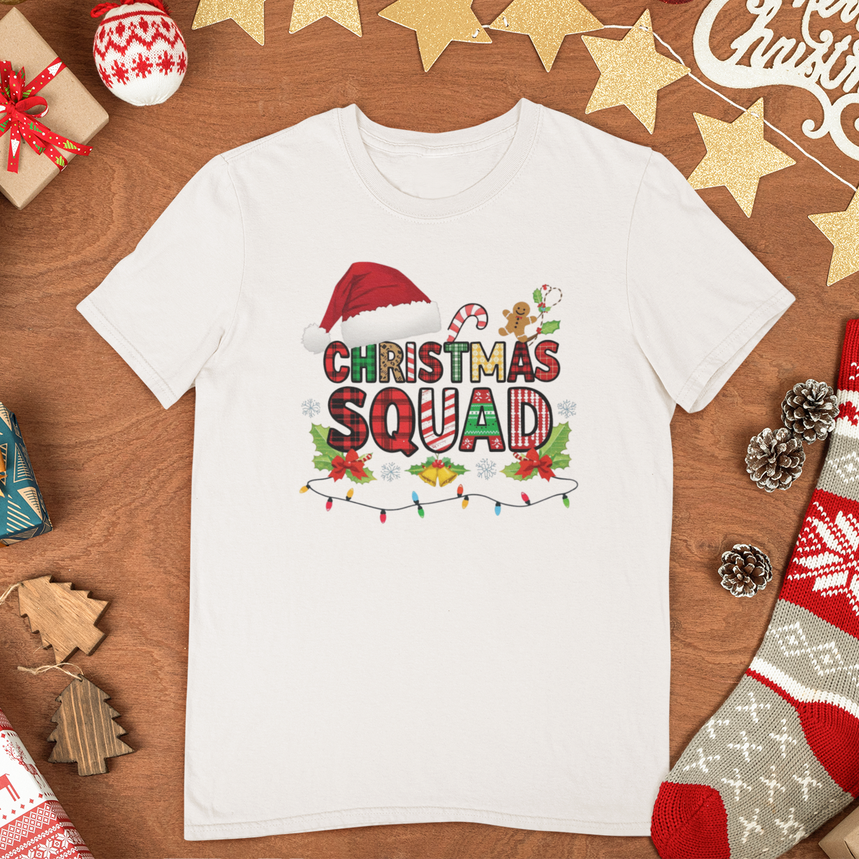 Family Matching Christmas Tees - Christmas Squad