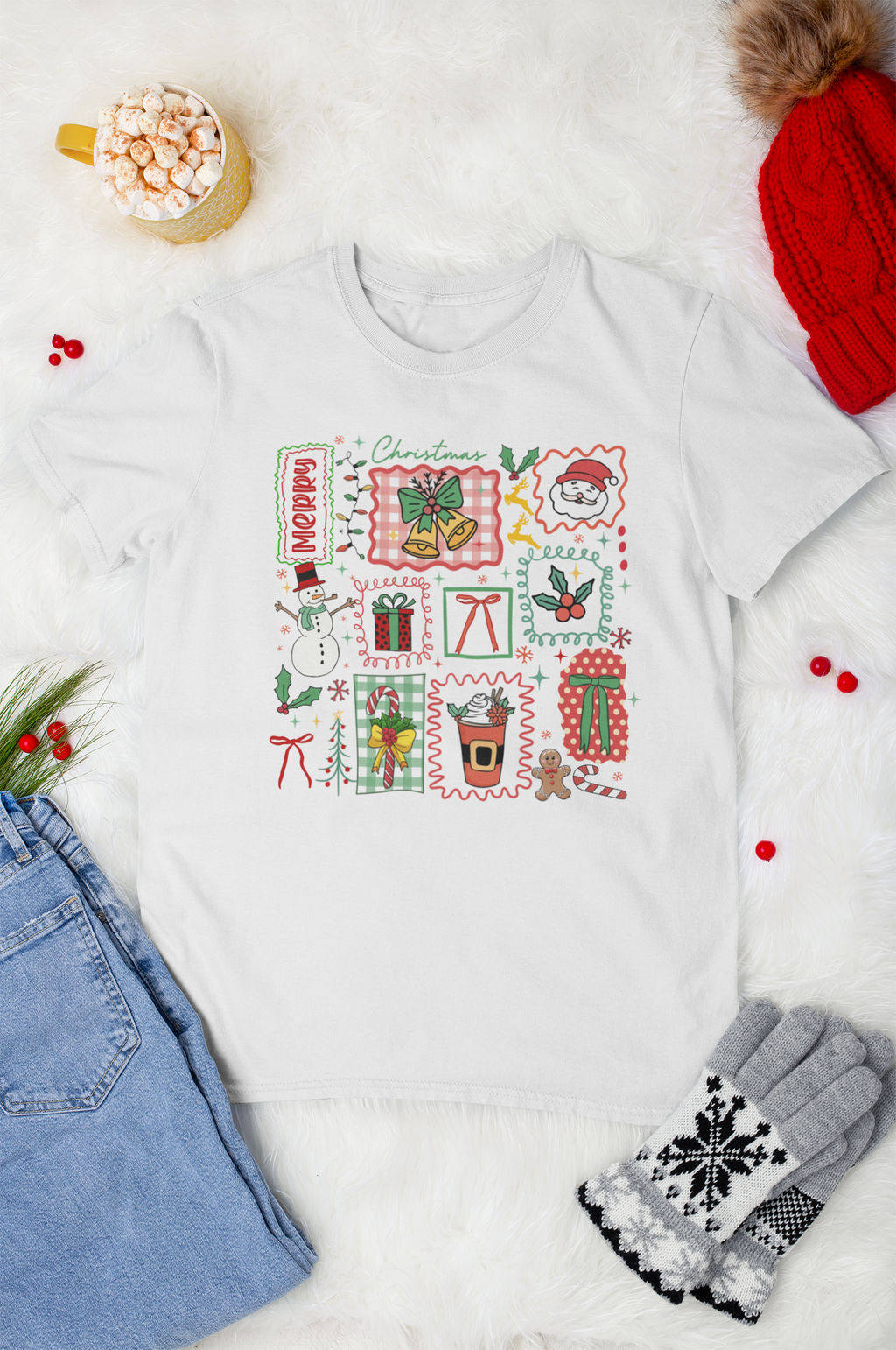 Christmas Tee - Doodles