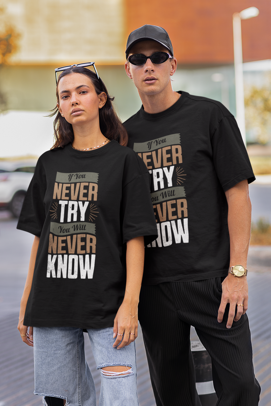 If You Never Try, You’ll Never Know Oversized Tee - Black