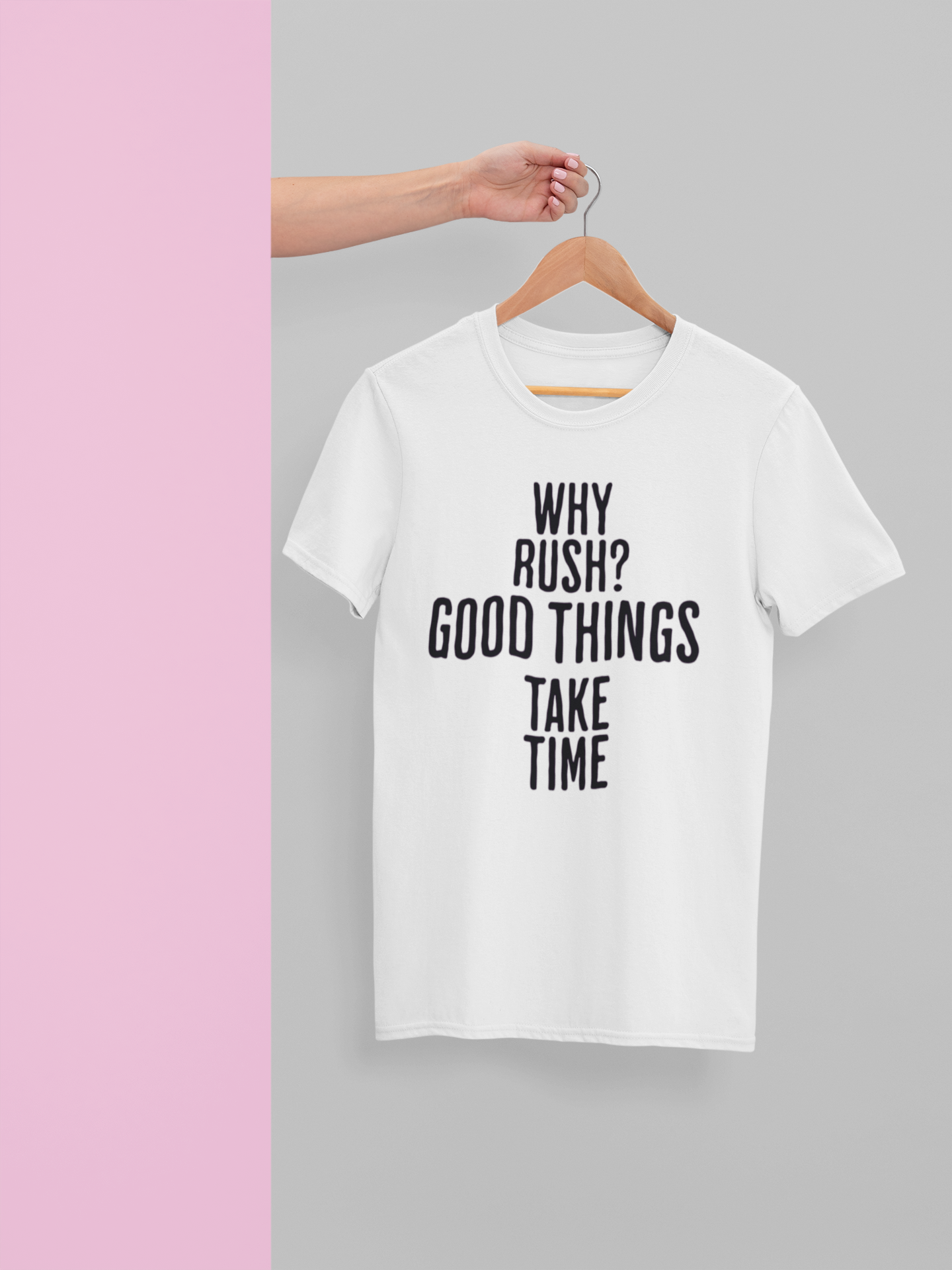 Good Things Take Time Tee - White