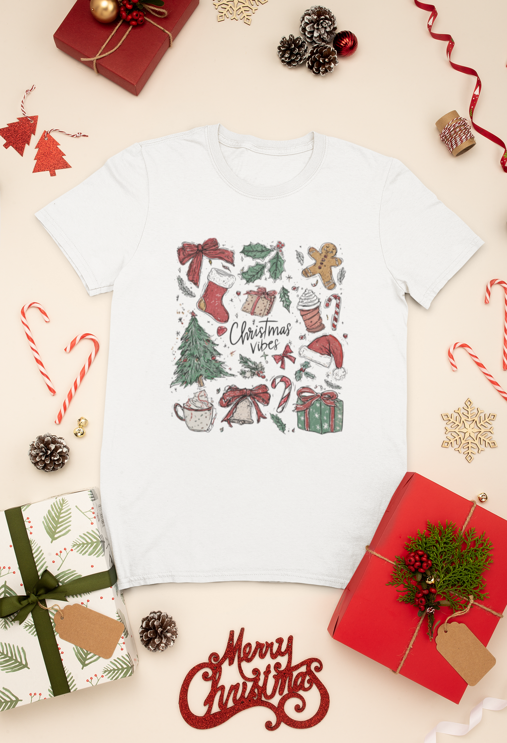 Christmas Tee - Retro Christmas Vibes