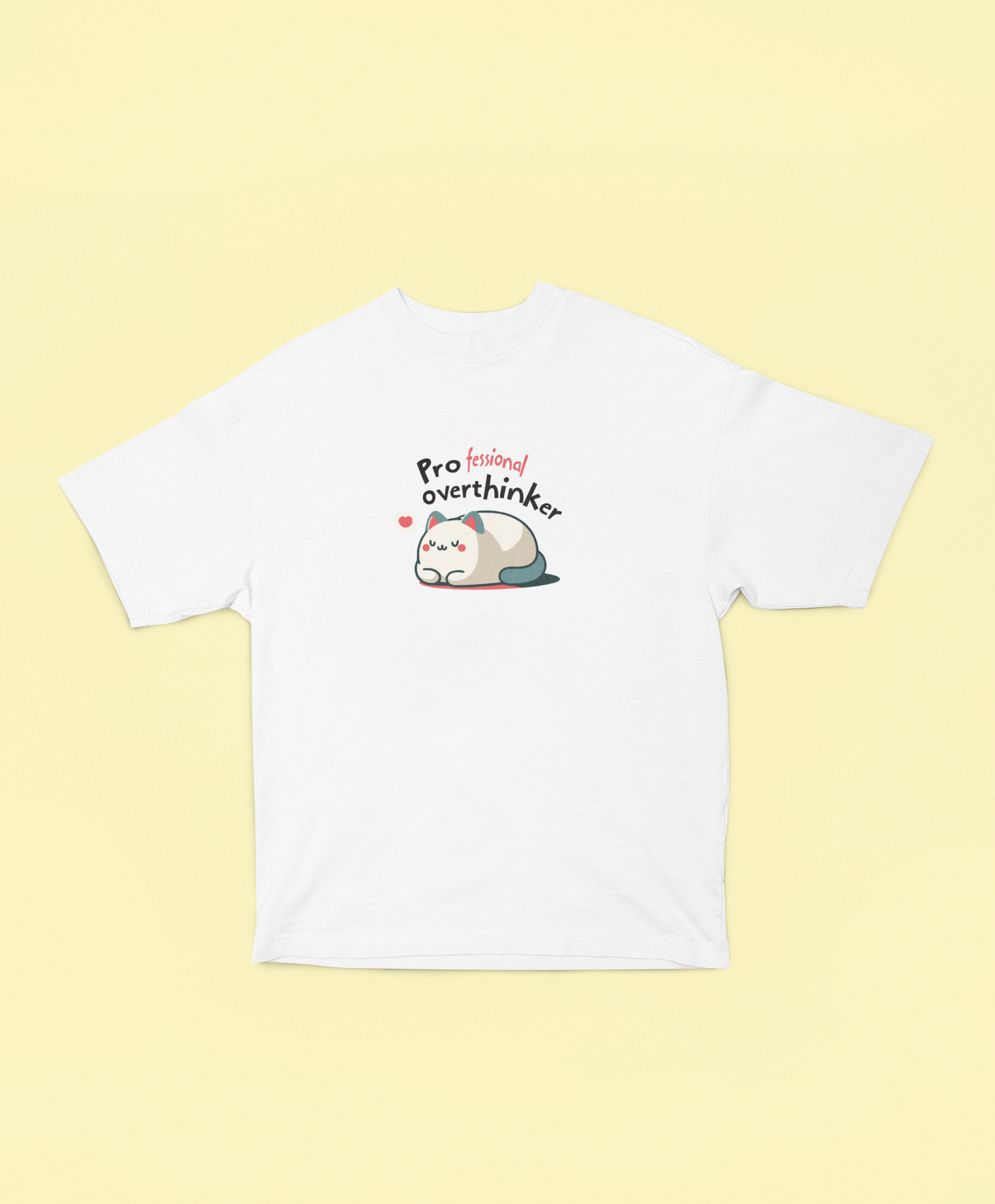 Professional Overthinker Oversized Tee – Off White