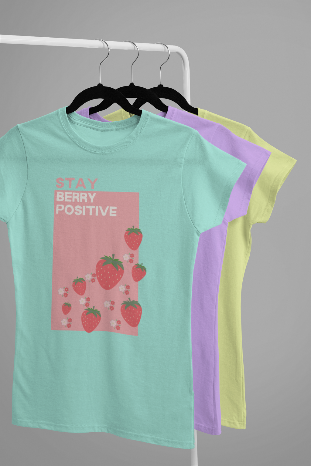 Stay Berry Positive Tee – Mint