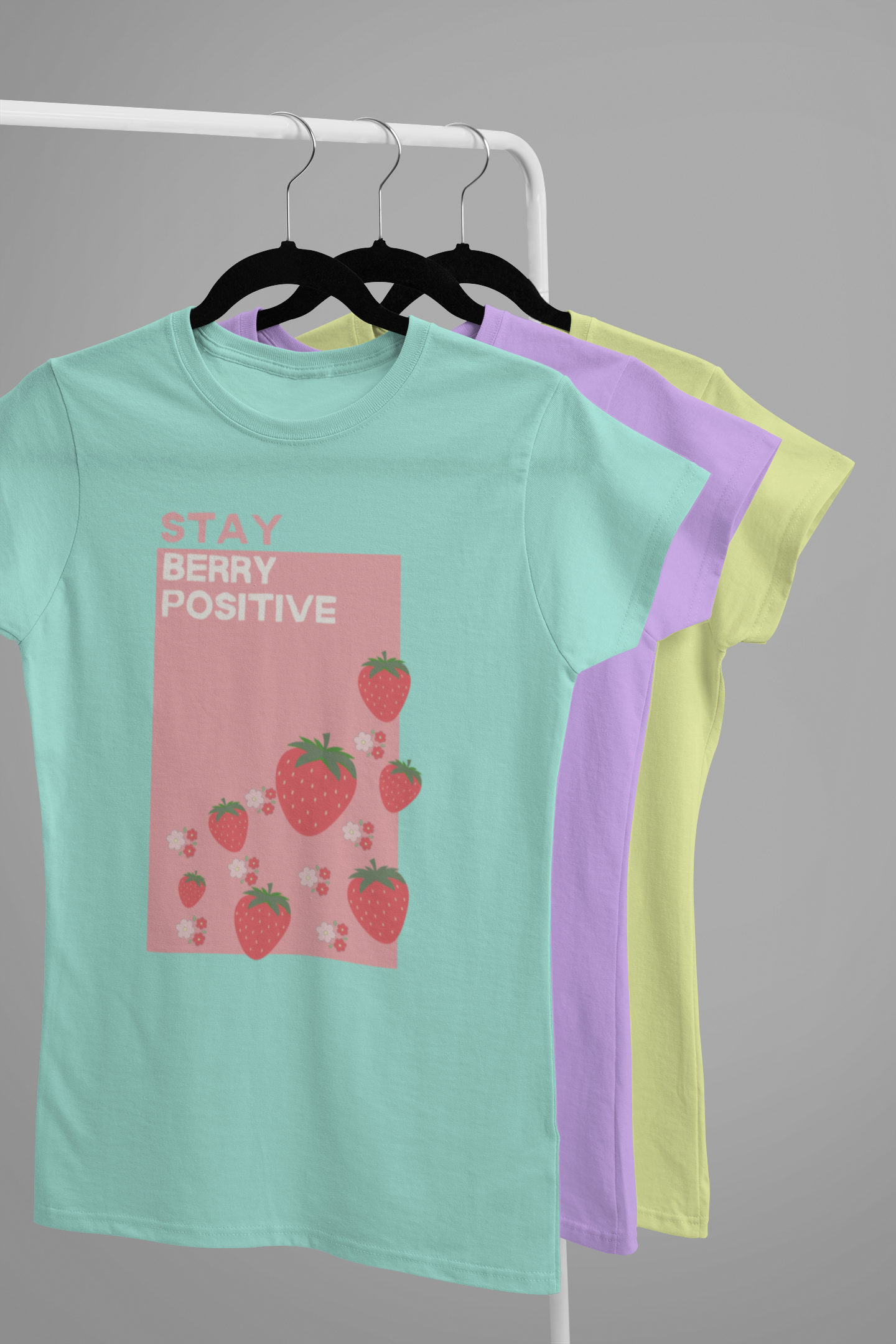 Stay Berry Positive Tee – Mint