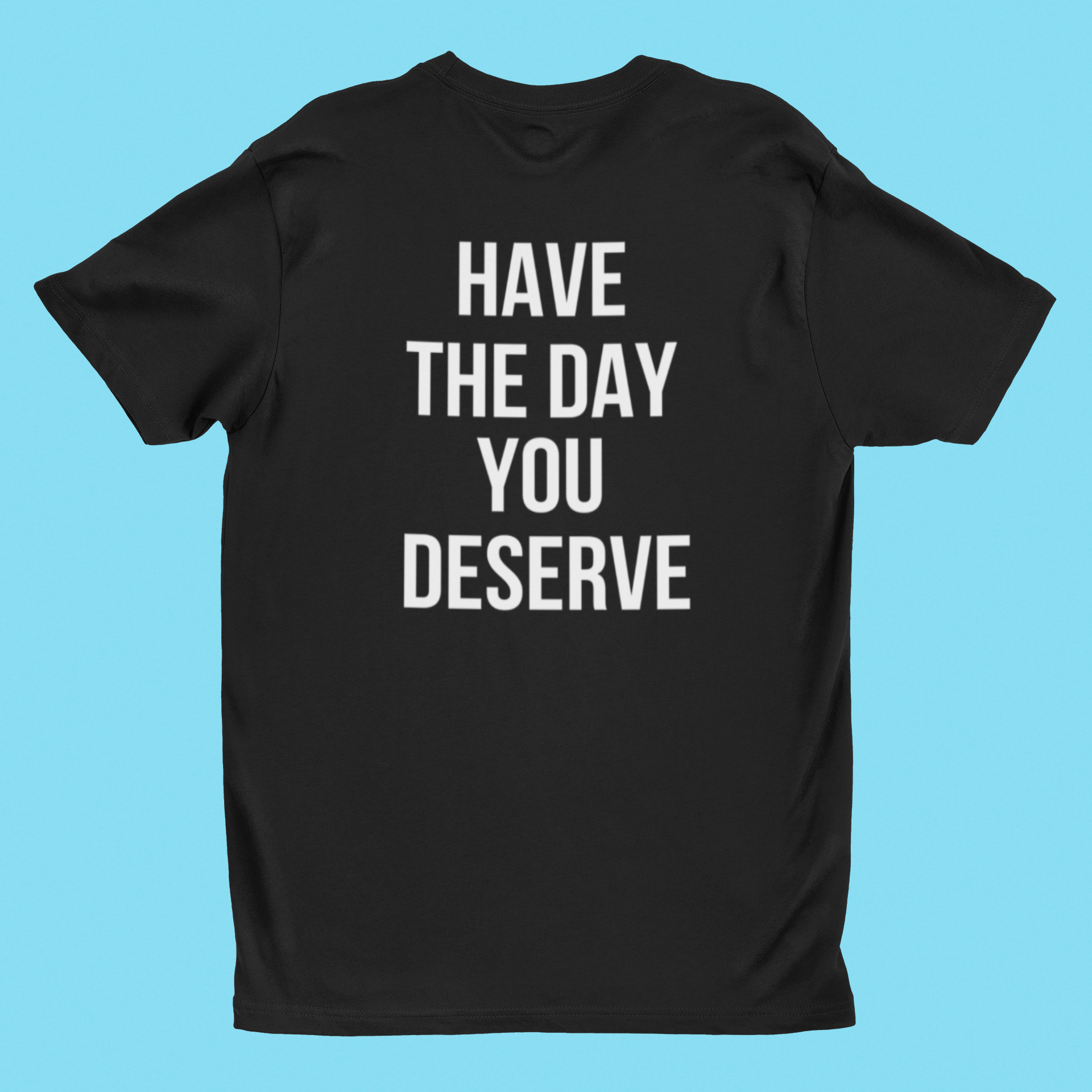 Have The Day You Deserve Minimal Statement Tee