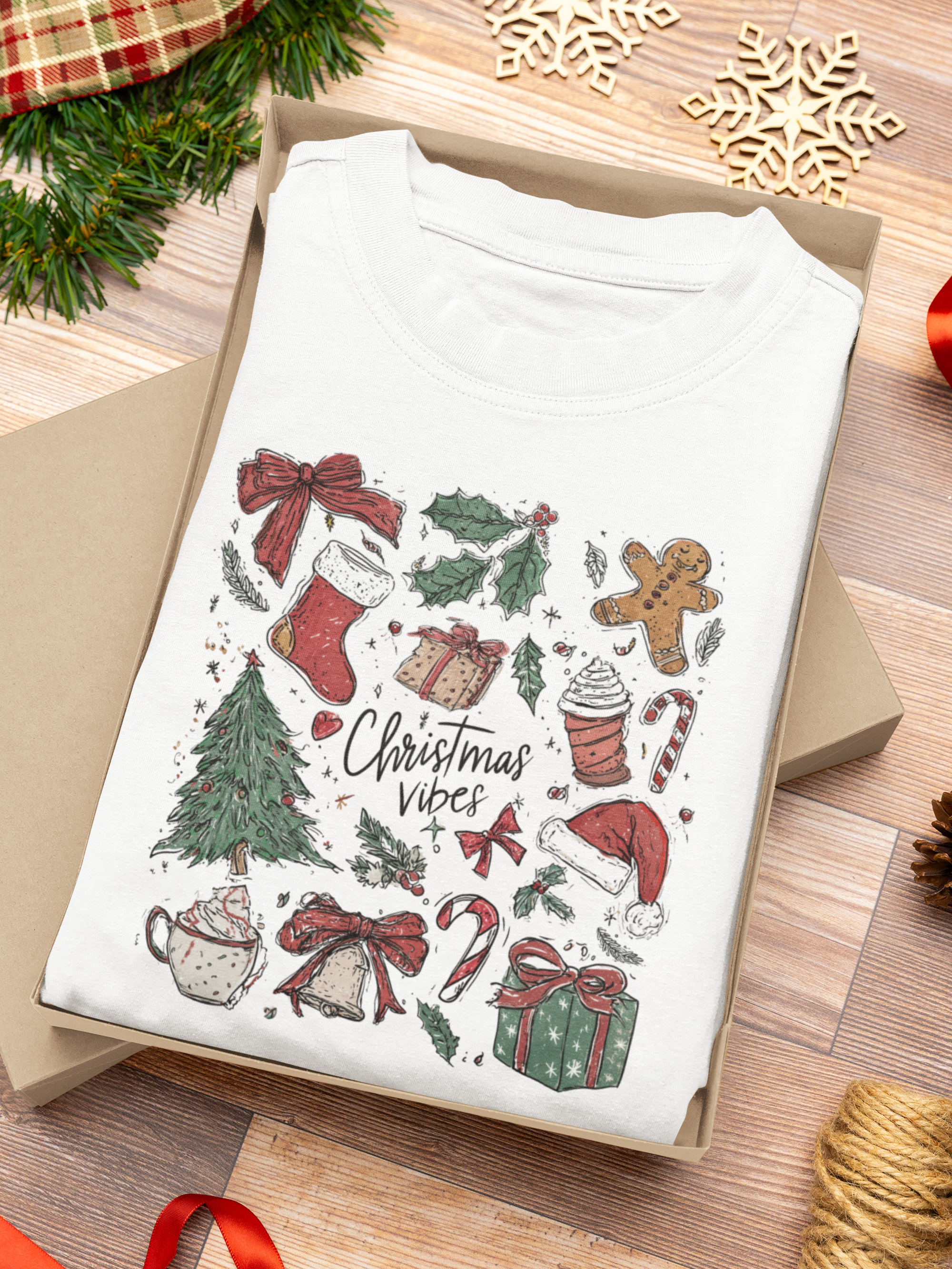 Christmas Tee - Retro Christmas Vibes