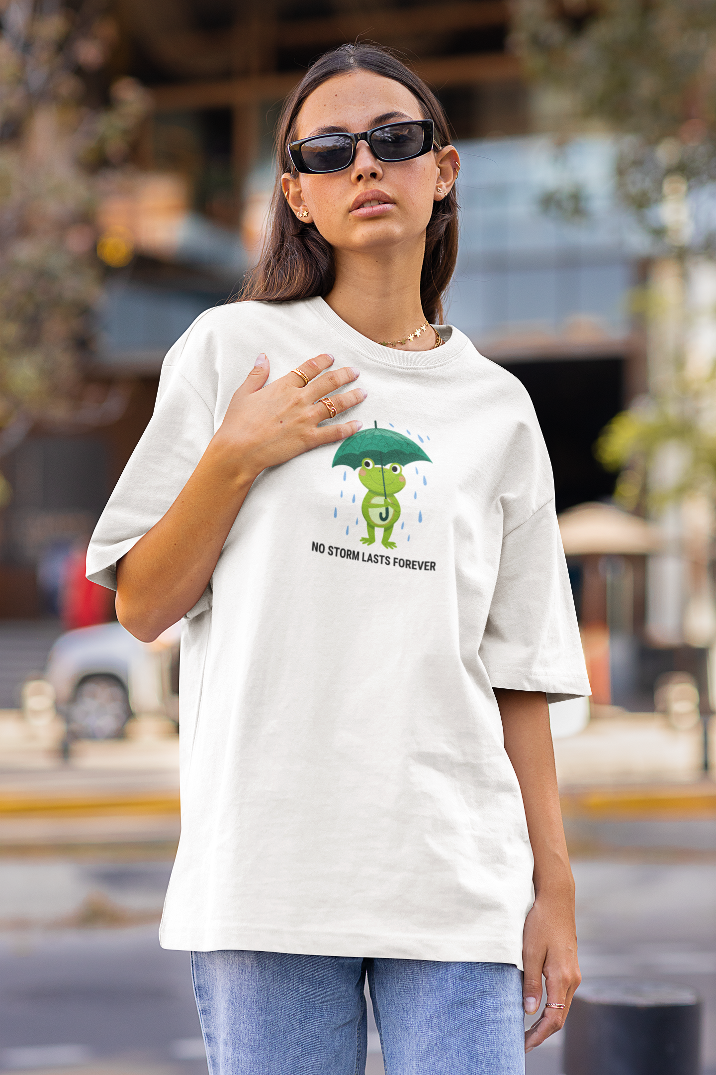 No Storm Lasts Forever Oversized Tee - Off White