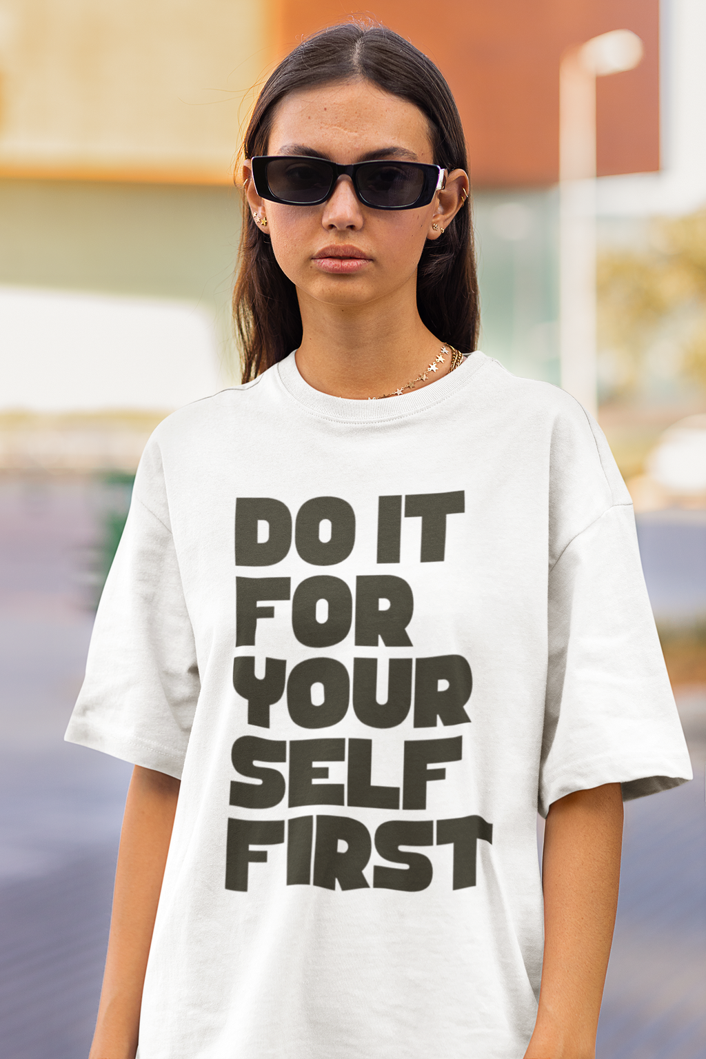 Do It For Yourself First Oversized Tee -Off White