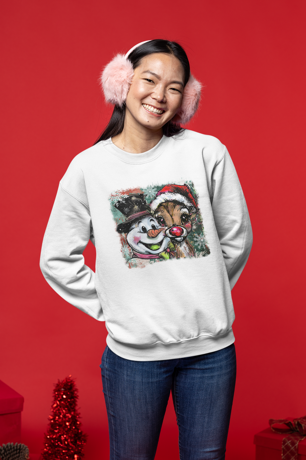 Christmas Sweatshirts - Reindeer & Snowman