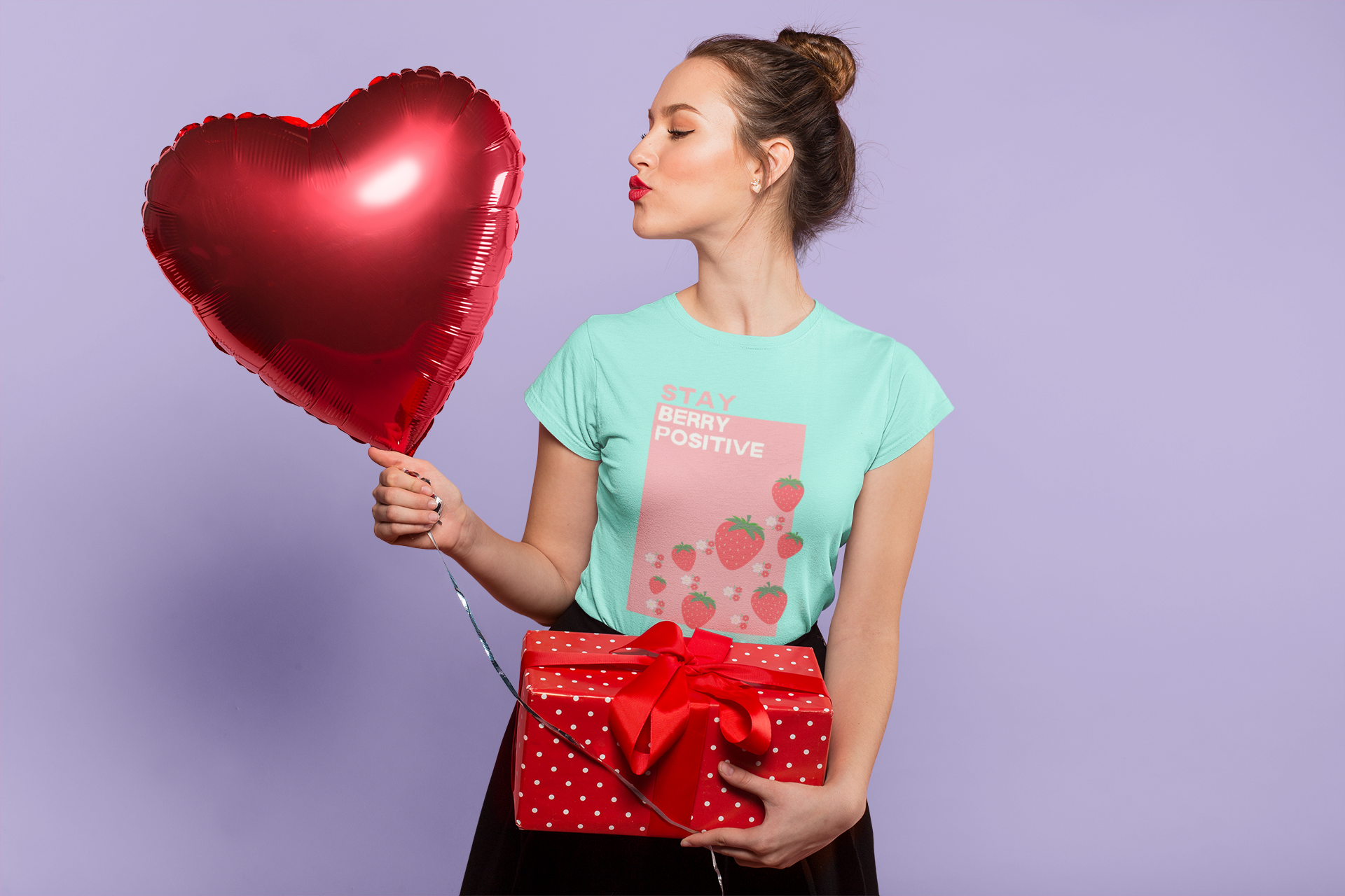 Stay Berry Positive Tee – Mint